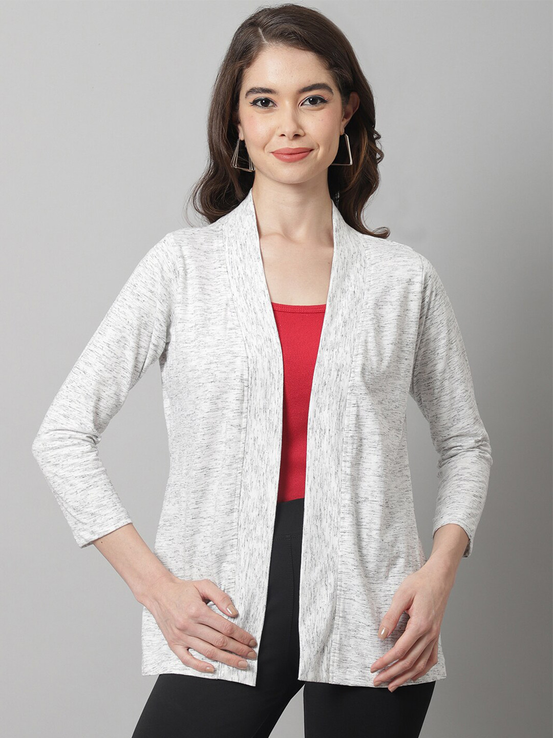 Buy Rute Women White Self Design Cotton Shrug Shrug for Women