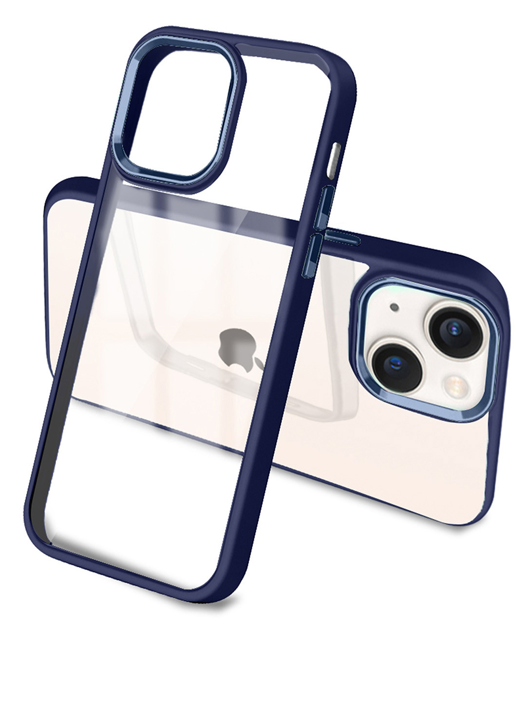 Buy Karwan Blue & Transparent IPhone 13 Mobile Back Case Mobile