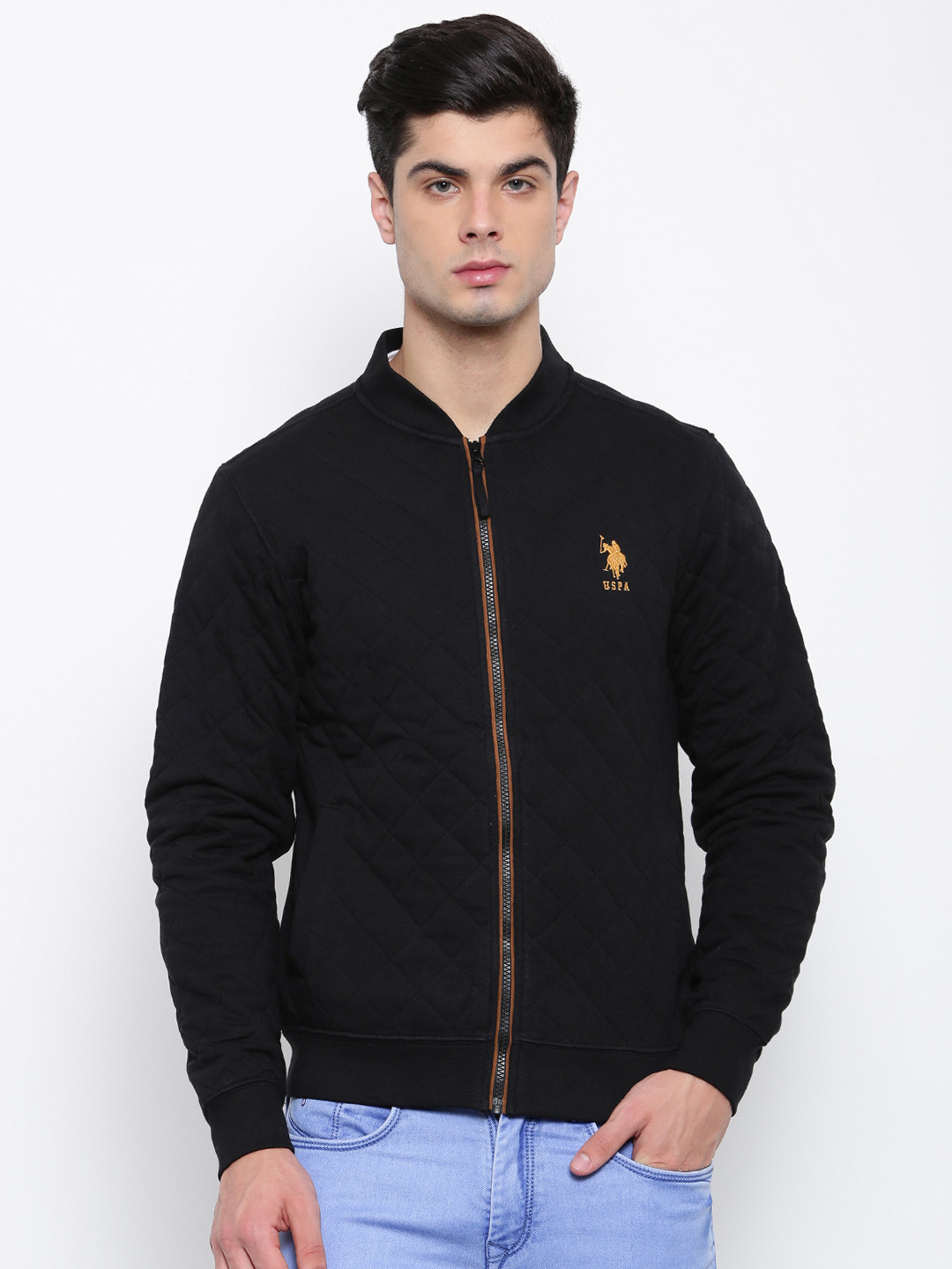 Buy U.S. Polo Assn. Men Black Solid Tailored Jacket Jackets for Men