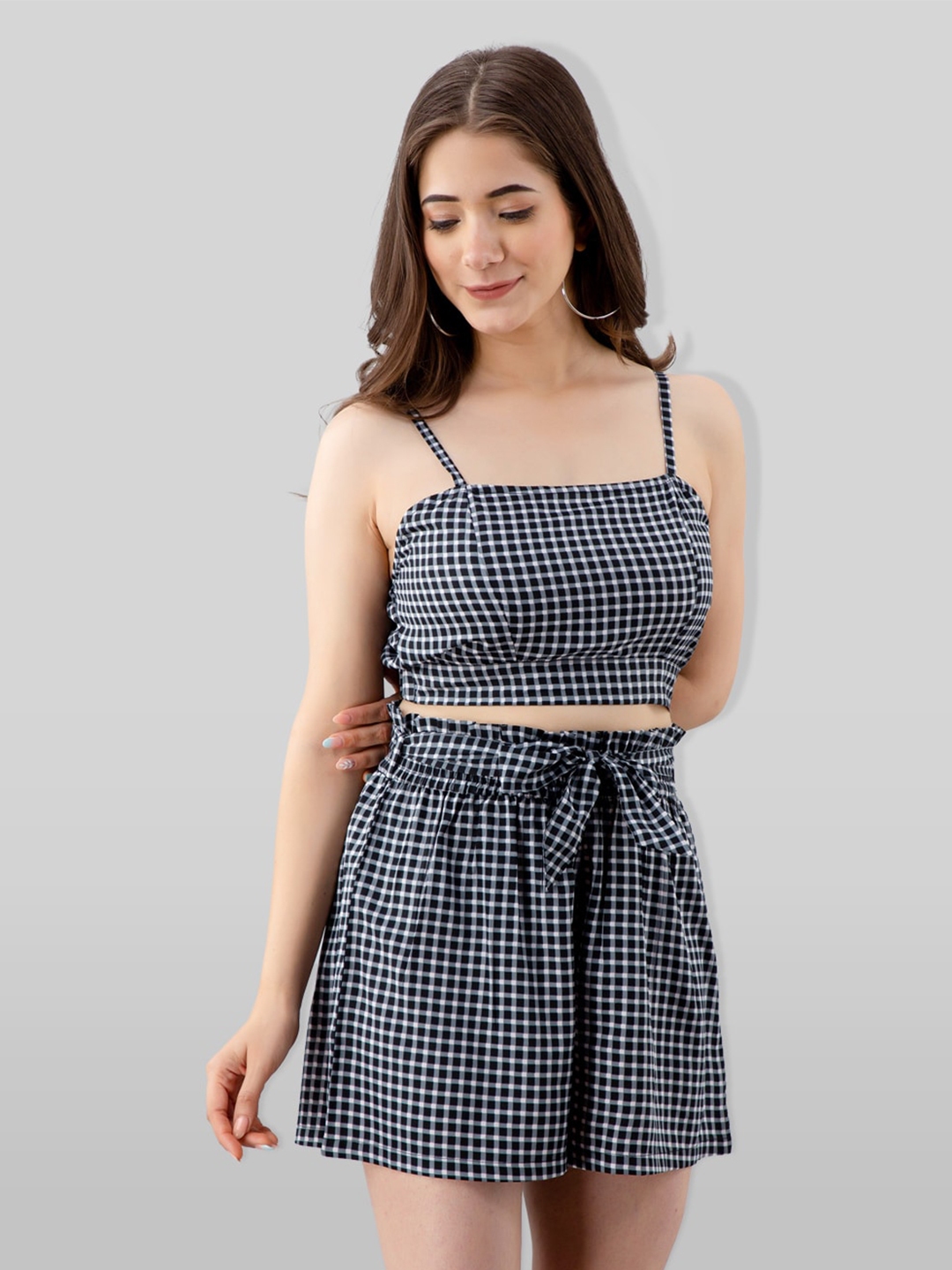 Buy PRETTY LOVING THING Black Checked Mini Dress - Dresses for Women ...