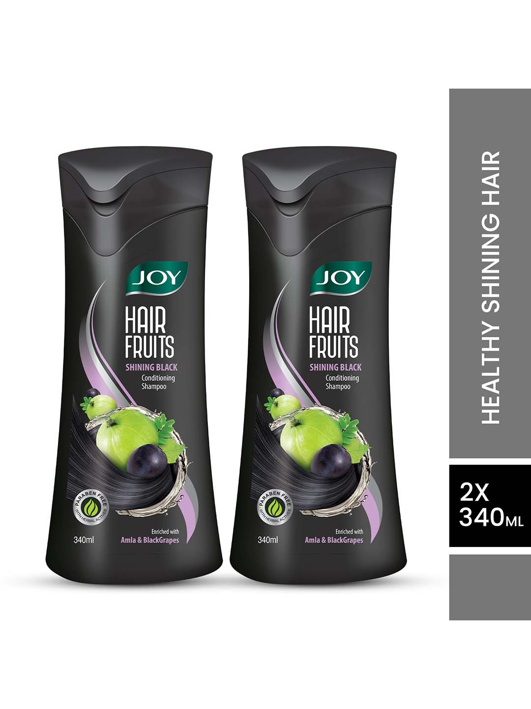 Buy JOY Set Of 2 Hair Fruits Shining Black Conditioning Shampoo With