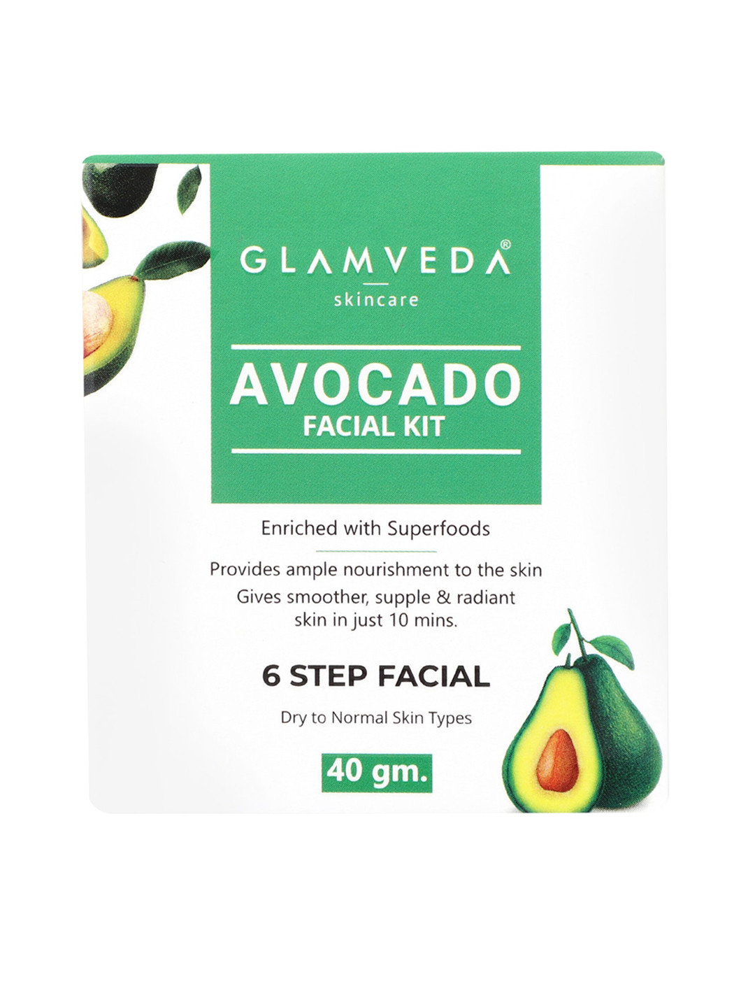 Buy GLAMVEDA Superfood Avocado 6 Step Facial 40gm Facial Kit for