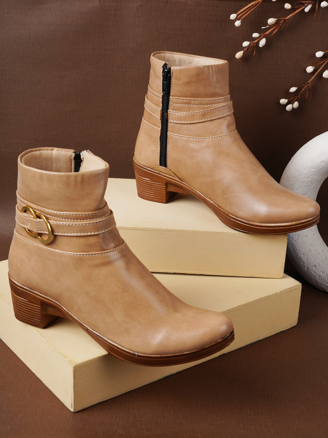 Buy EVERLY Women Beige Winter Boots Boots for Women 20937662 Myntra