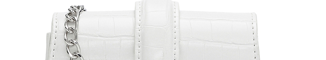 Buy MIRAGGIO White Mini Crocodile Textured Sling Bag - Handbags for ...