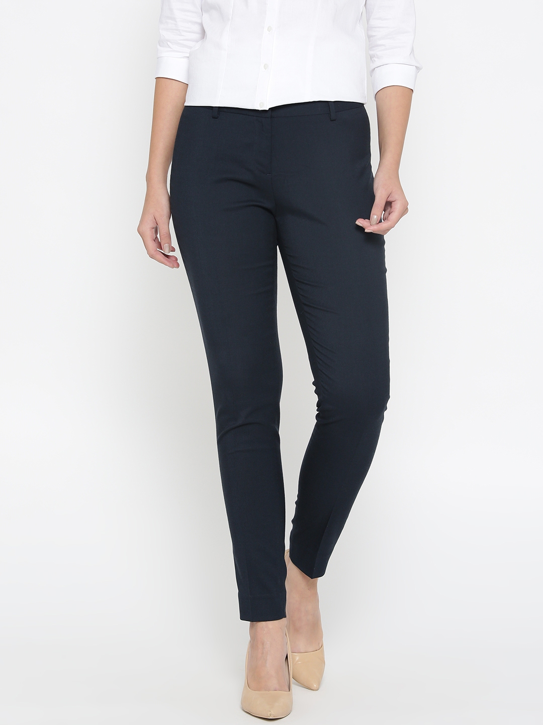 navy blue formal trousers ladies