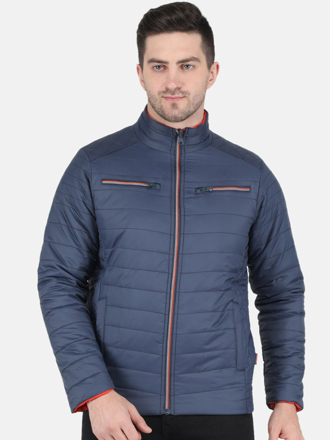 Buy Monte Carlo Men Navy Blue Padded Jacket Jackets for Men 20940714