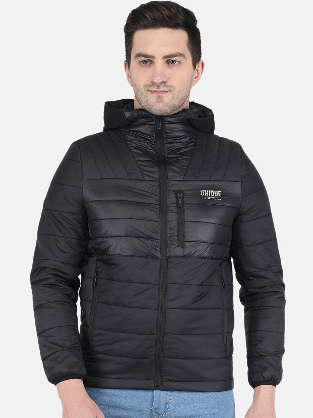 Buy Monte Carlo Men Black Hooded Padded Jacket Jackets for Men