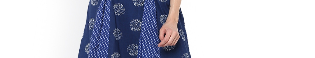 Buy Fashion String Women Blue Printed Kurta With Palazzos - Kurta Sets ...