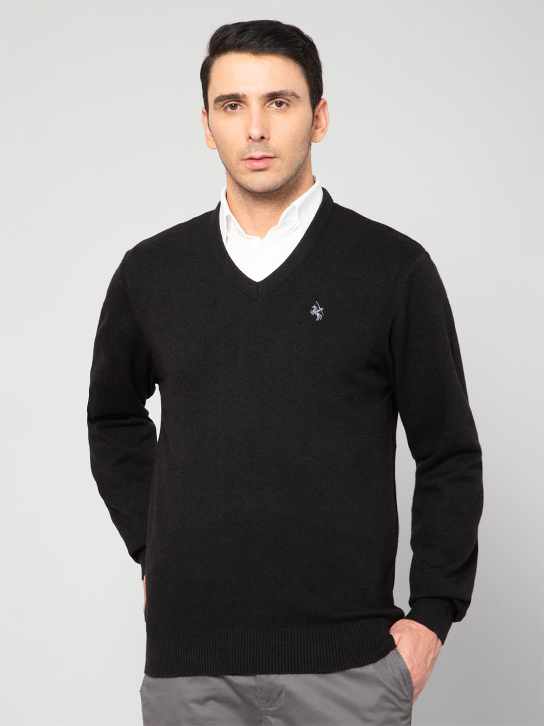 Buy Cantabil Men Black Pullover - Sweaters for Men 20952282 | Myntra