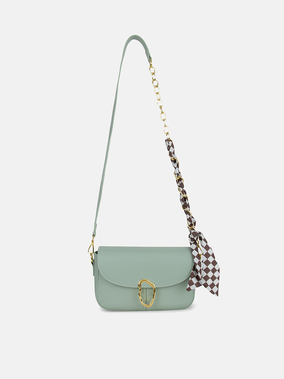 Buy Kazo Sea Green PU Half Moon Sling Bag Handbags for Women 20959270
