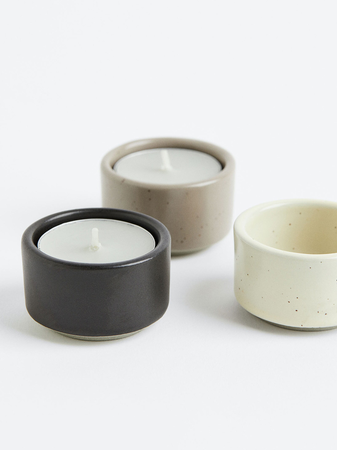 Buy H&M Black Stoneware Tealight Holder Candle Holders for Unisex