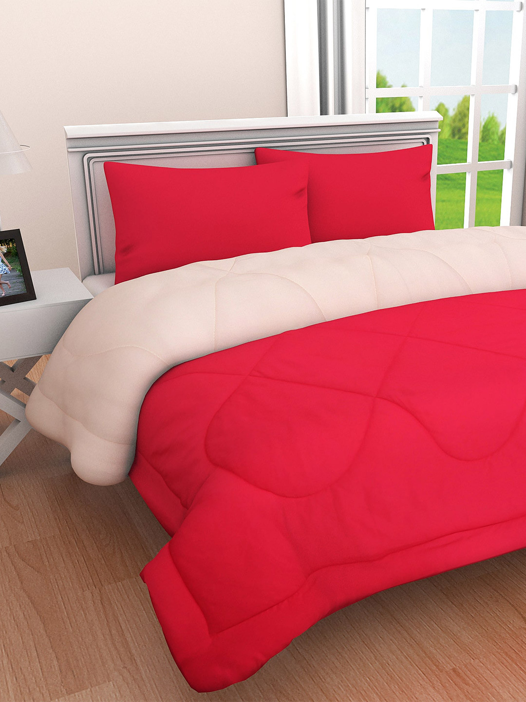 Buy Clasiko Pink & Peach Cotton Heavy Winter Double Bed Comforter 210 GSM Blankets Quilts And