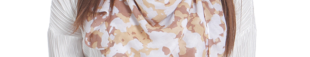 Buy Vero Moda White & Brown Printed Scarf - Scarves for Women 2096145 ...