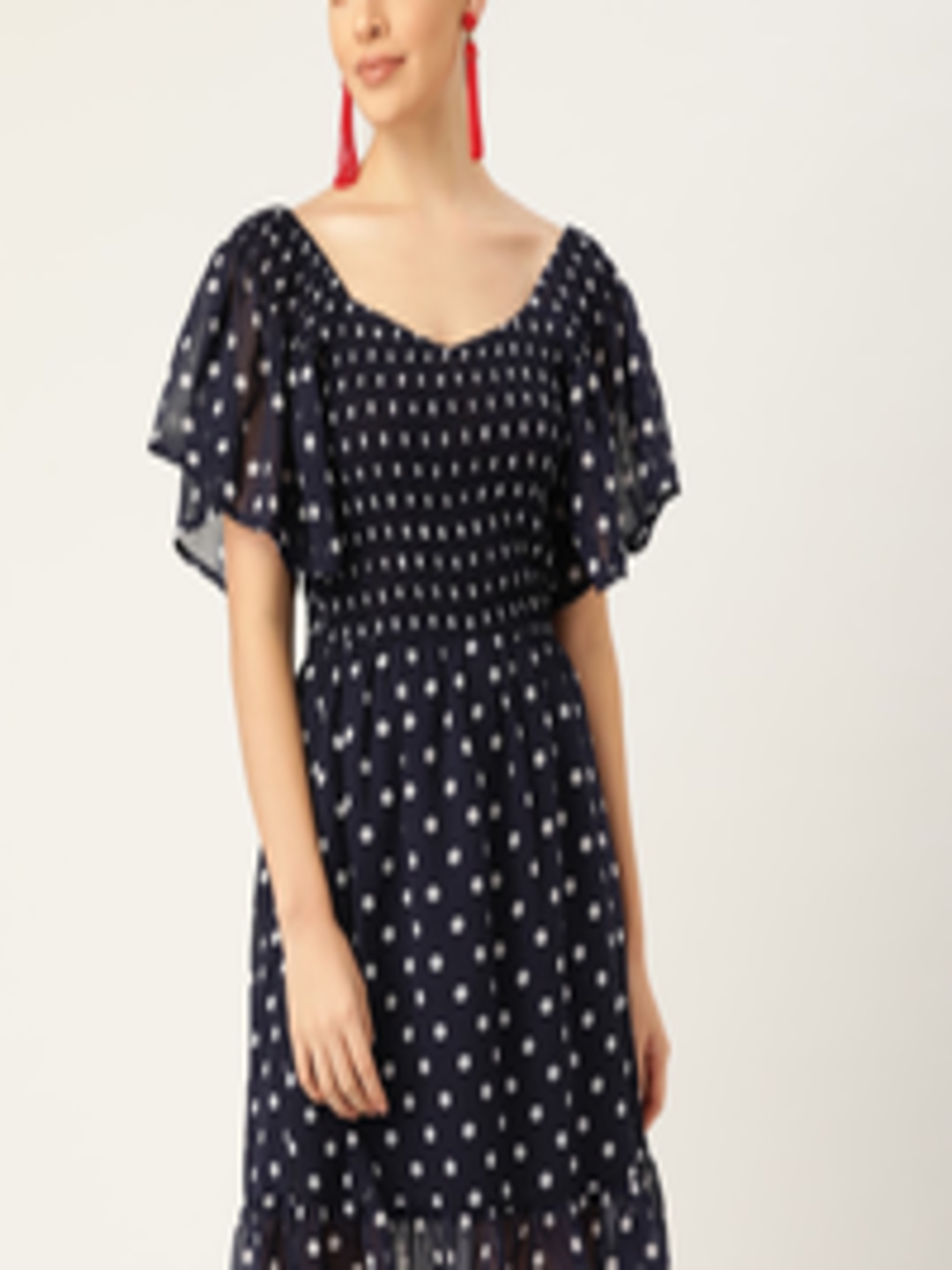 Buy DODO & MOA Navy Blue Polka Dots Dress - Dresses for Women 20967526 ...