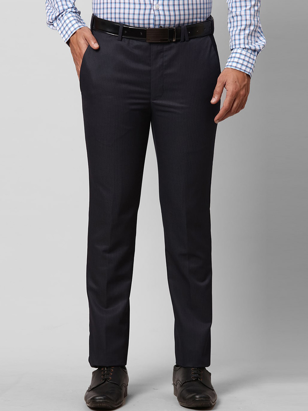 Buy Park Avenue Men Grey Slim Fit Formal Trousers Trousers for Men