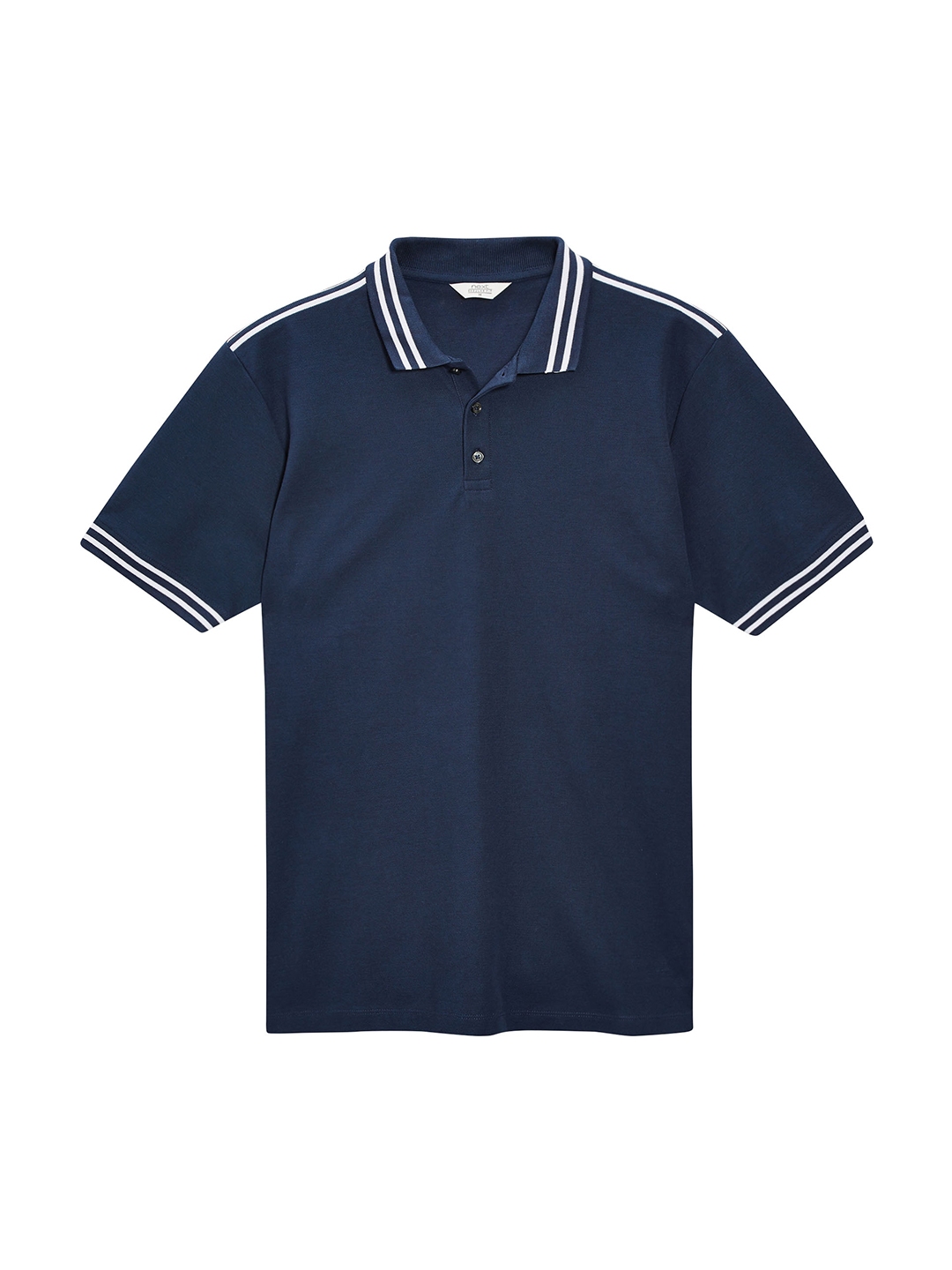 Buy Next Men Navy Blue Solid Polo Collar T Shirt - Tshirts for Men ...