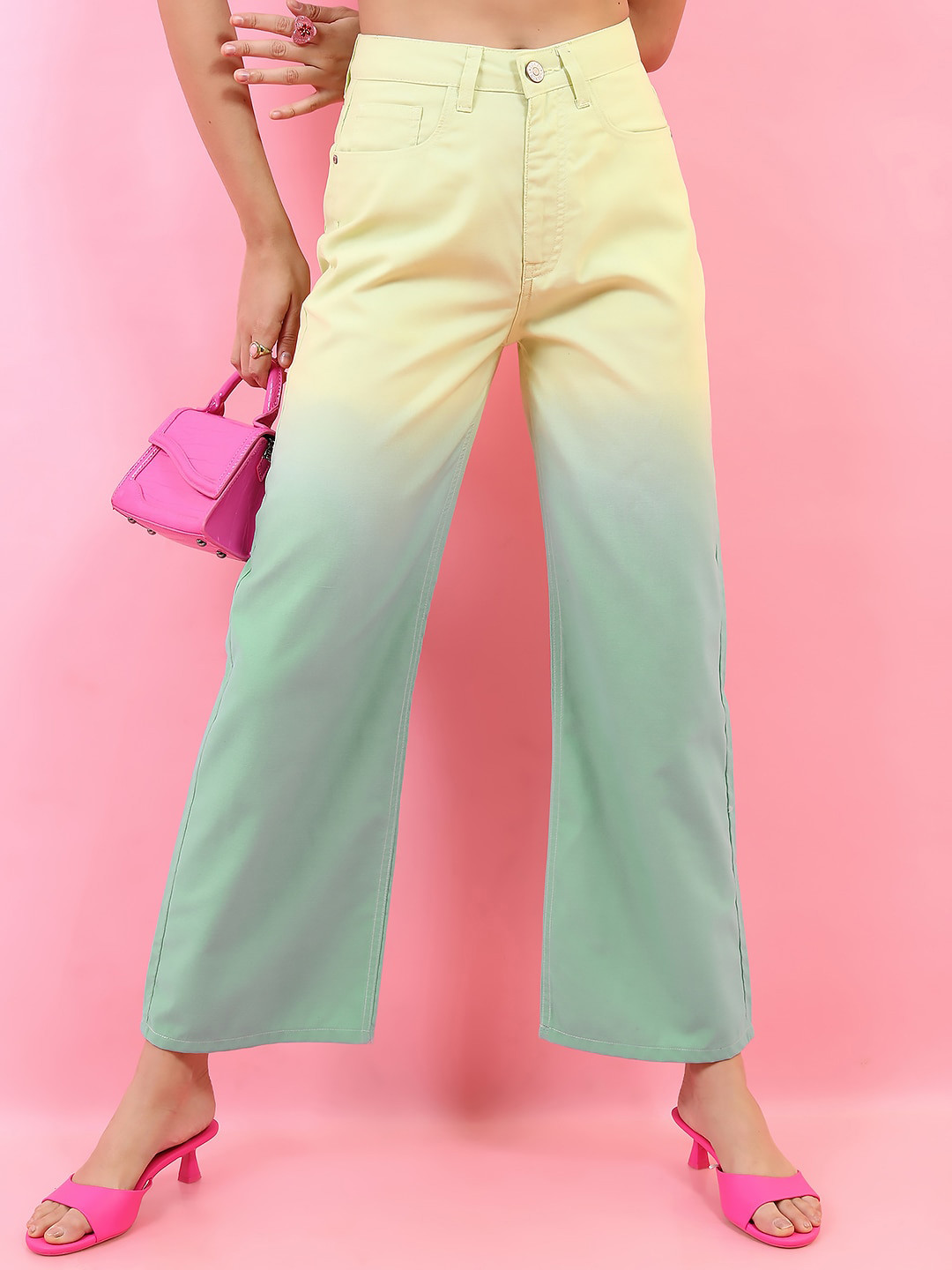 Buy Tokyo Talkies Women Lime Green Cotton Jeans Jeans for Women