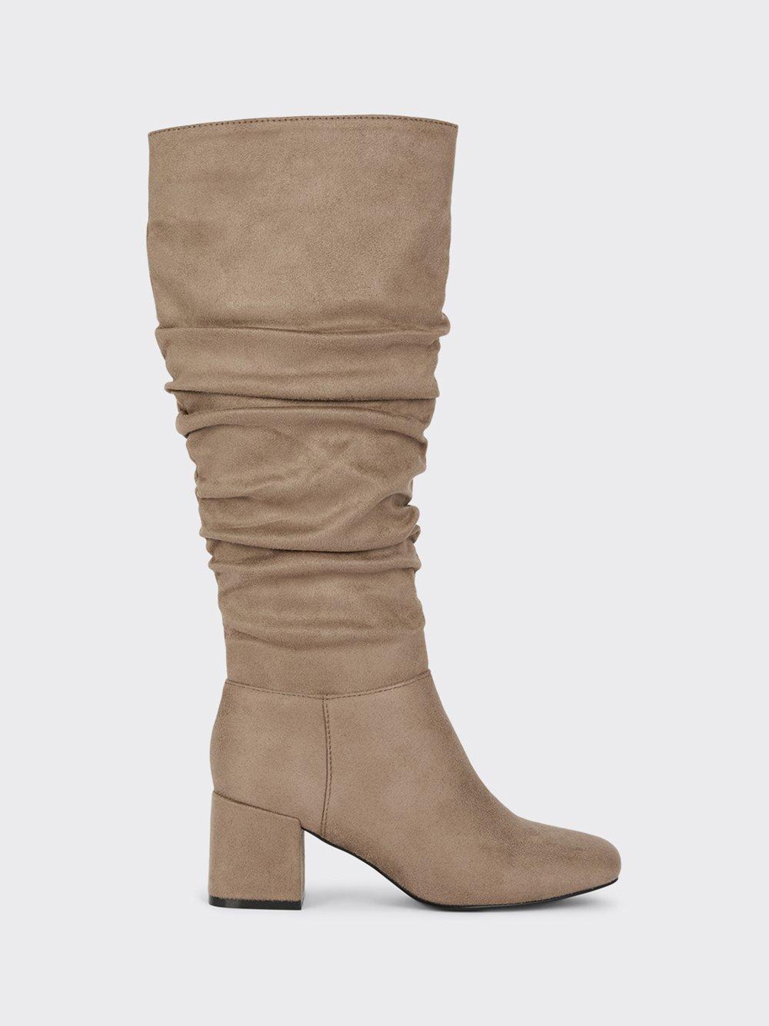Buy DOROTHY PERKINS Women Taupe Slouchy Ruched Boots Boots for Women