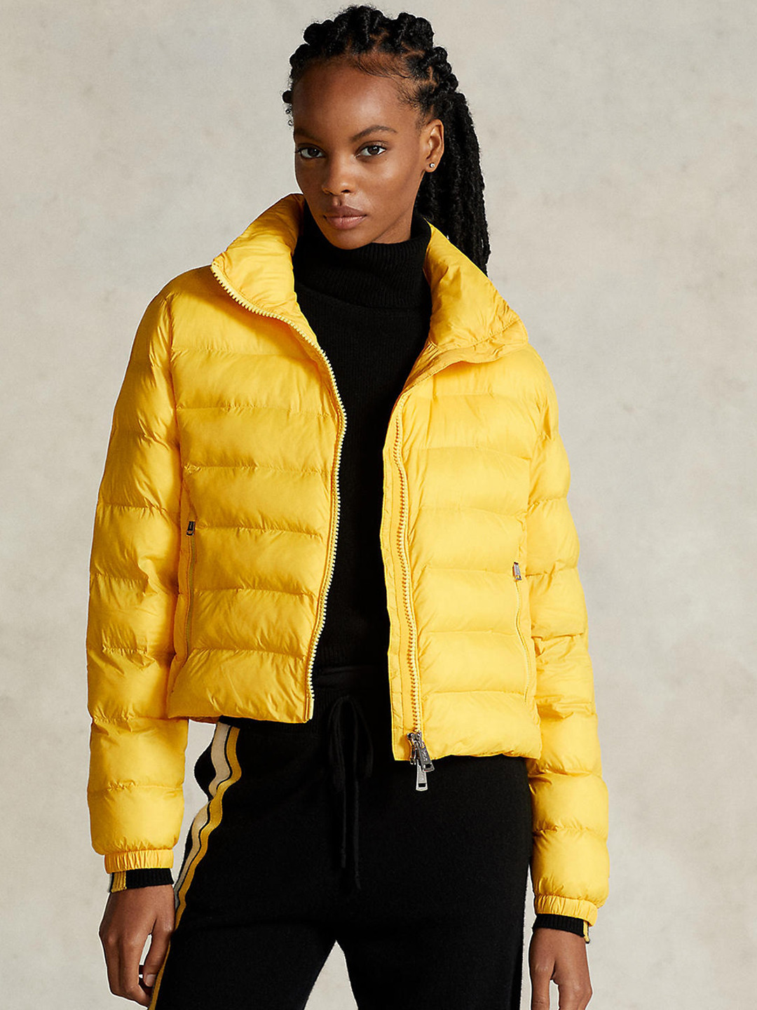 Buy Polo Ralph Lauren Women Yellow Crop Puffer Jacket Jackets for