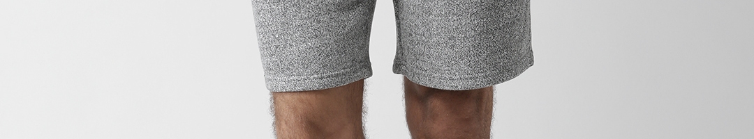 Buy FOREVER 21 Men Grey Melange Solid Shorts - Shorts for Men 2100097 ...