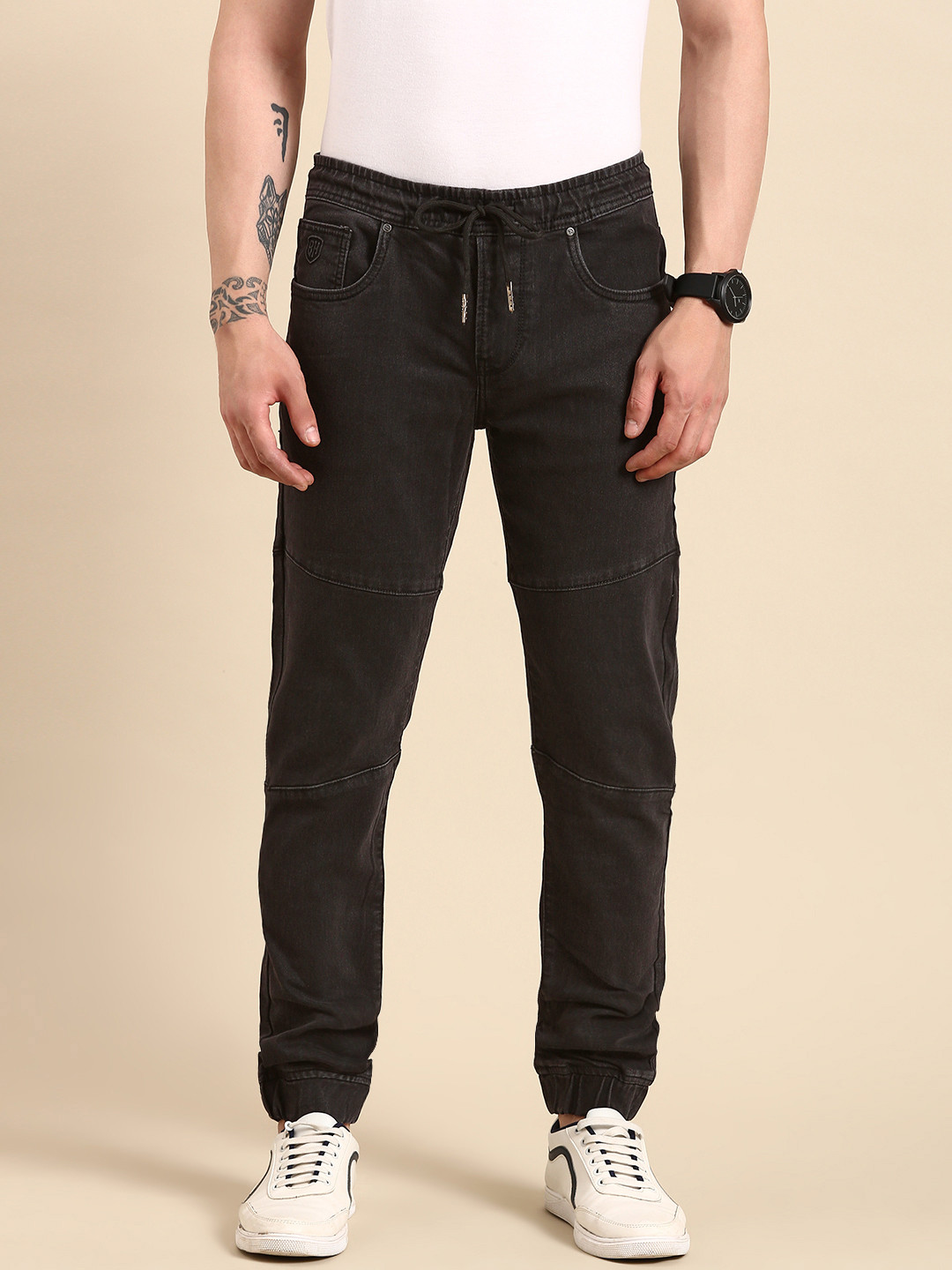 Olive Slim Fit Joggers For Men By Being Human Clothing