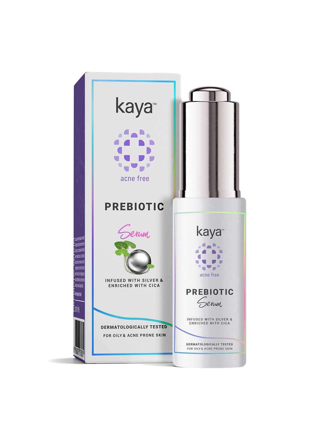 Buy Kaya Prebiotic Face Serum With Silver & Cica For Oily & Acne Prone