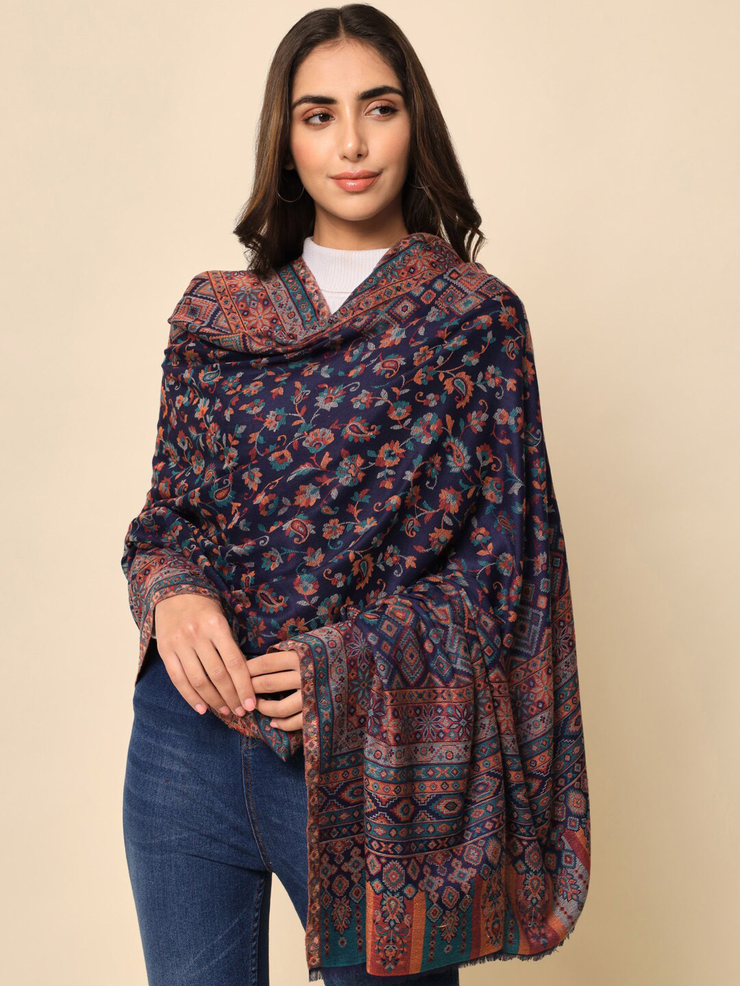 colourful woven shawl