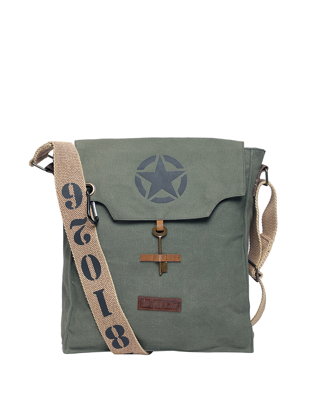 Buy The House Of Tara Unisex Olive Green Messenger Bag Messenger Bag