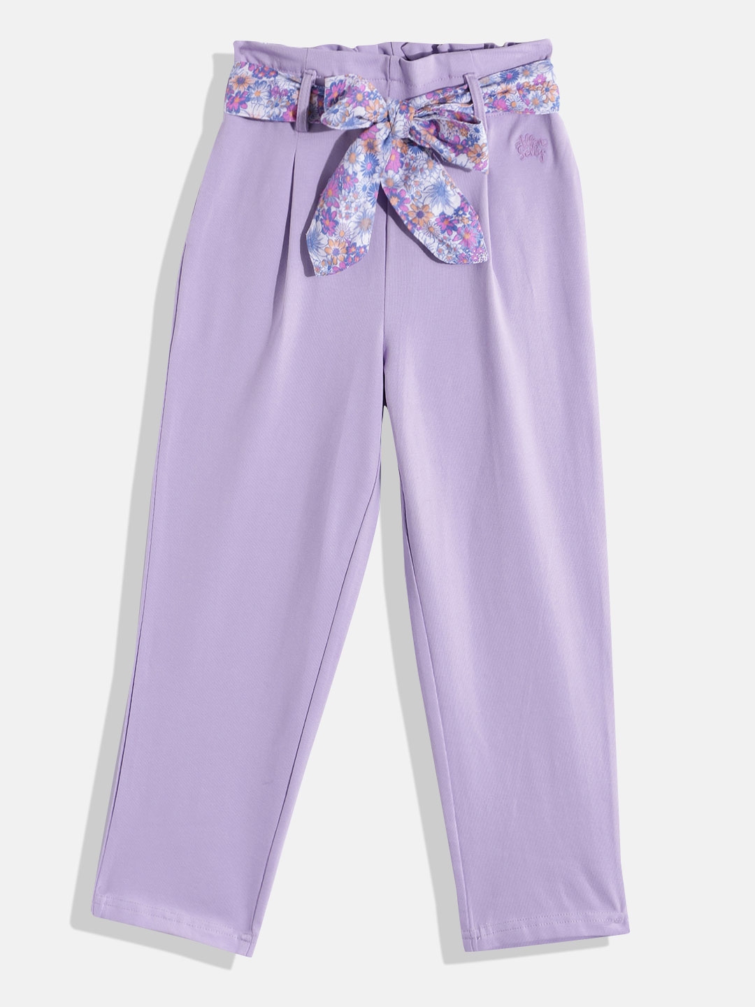 Buy Allen Solly Junior Girls Relaxed Fit Pleated Trousers - Trousers ...