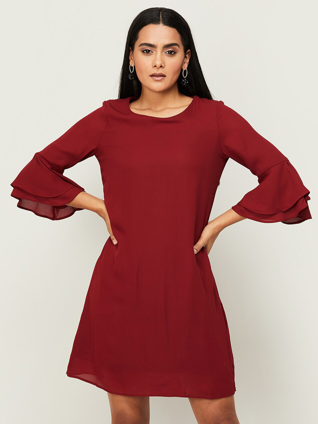 Buy CODE By Lifestyle Red A Line Dress Dresses for Women 21037796