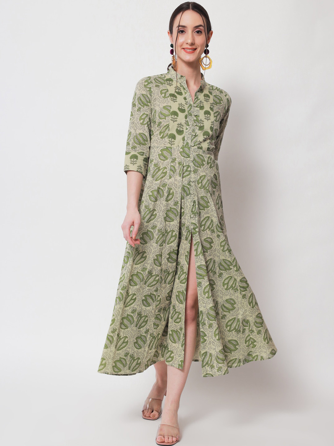 army green and brown outfit