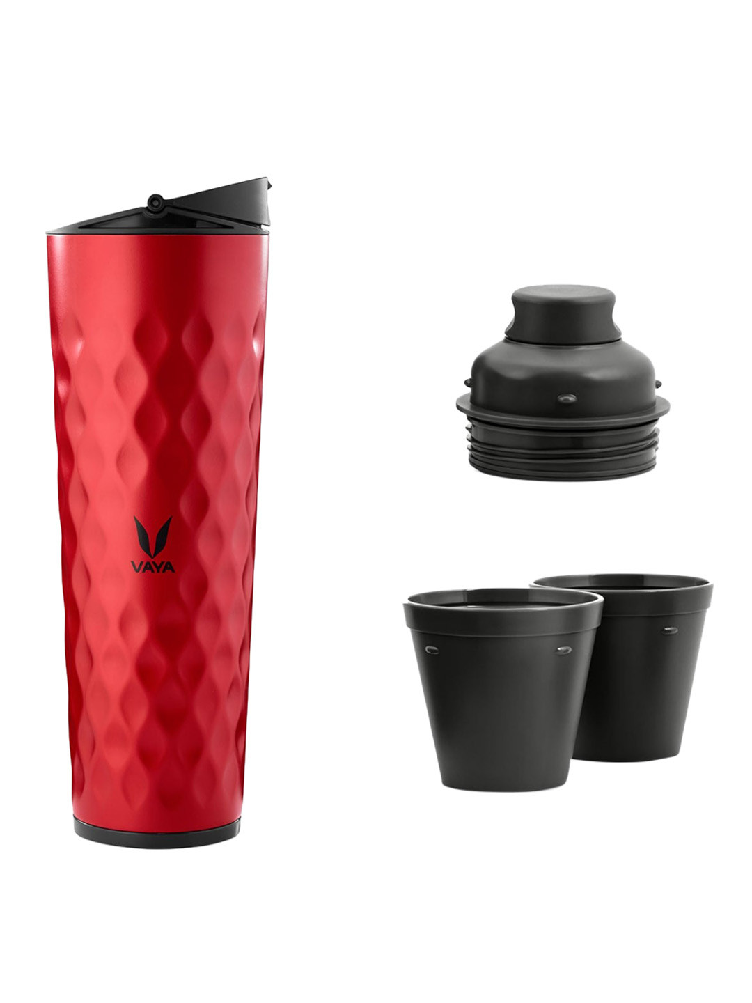 Buy Vaya Red Drynk Stainless Steel Vacuum Insulated Bottle 600Ml ...
