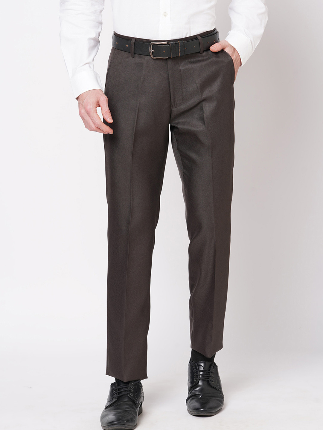 Buy Solemio Men Slim Fit Easy Wash Formal Trouser - Trousers for Men ...