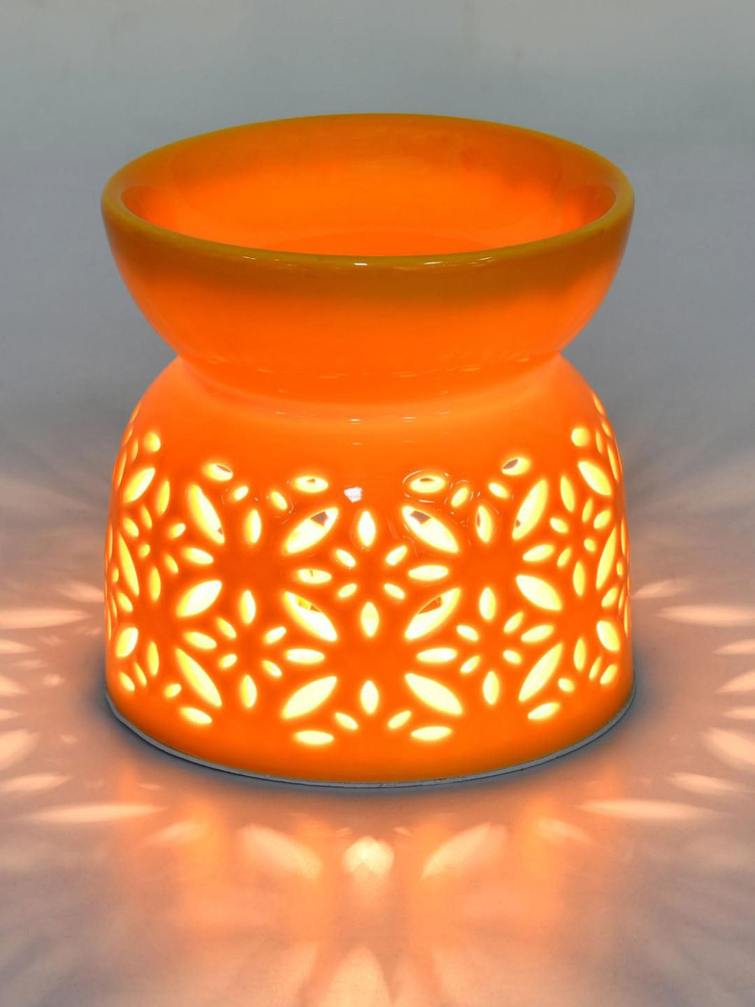 Buy Athome By Nilkamal Mustard Coloured Petal Cutwork Electric Oil