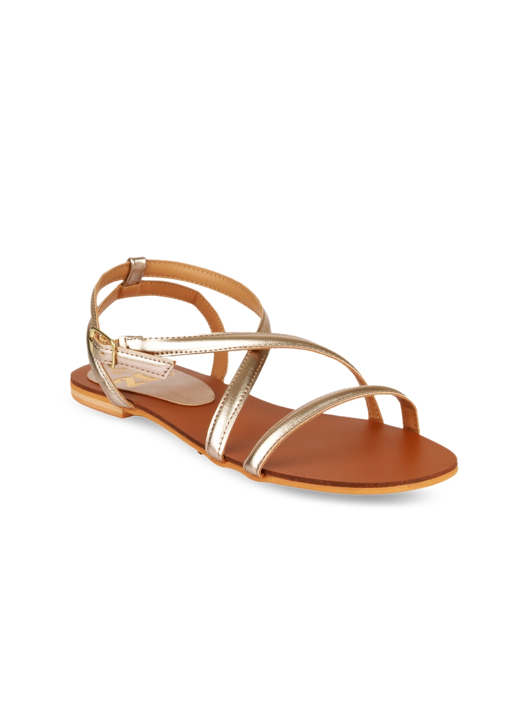 gold flats open toe