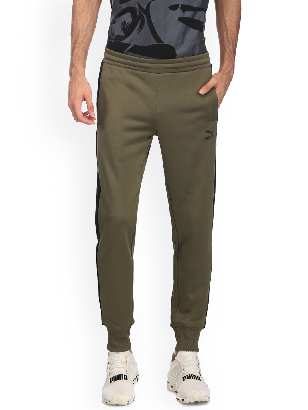 Buy Puma Men Olive Green Track Pants - Track Pants for Men 2106072 | Myntra