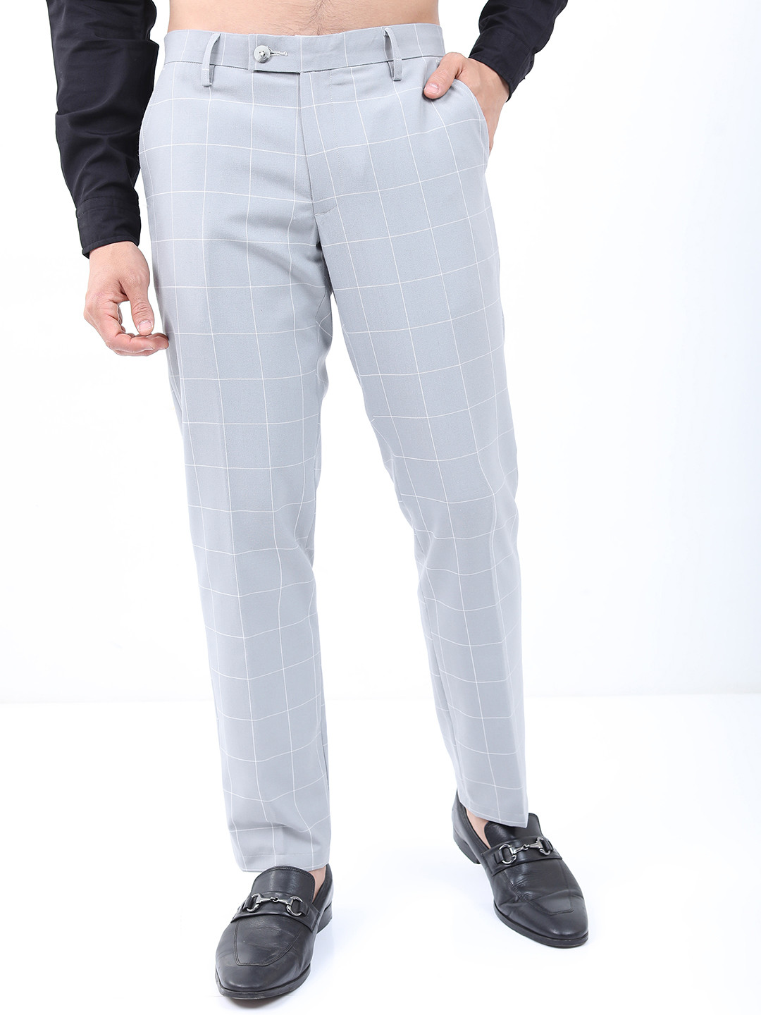 Buy HIGHLANDER Men Slim Fit Smart Formal Trousers With Elasticated