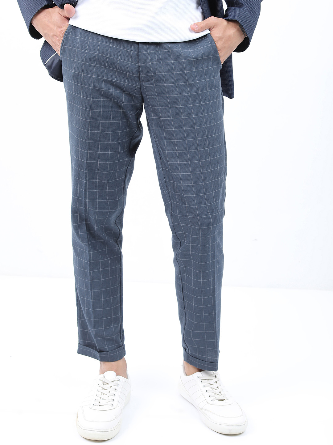 Buy Highlander Men Smart Formal Trousers With Elasticated Waist Band