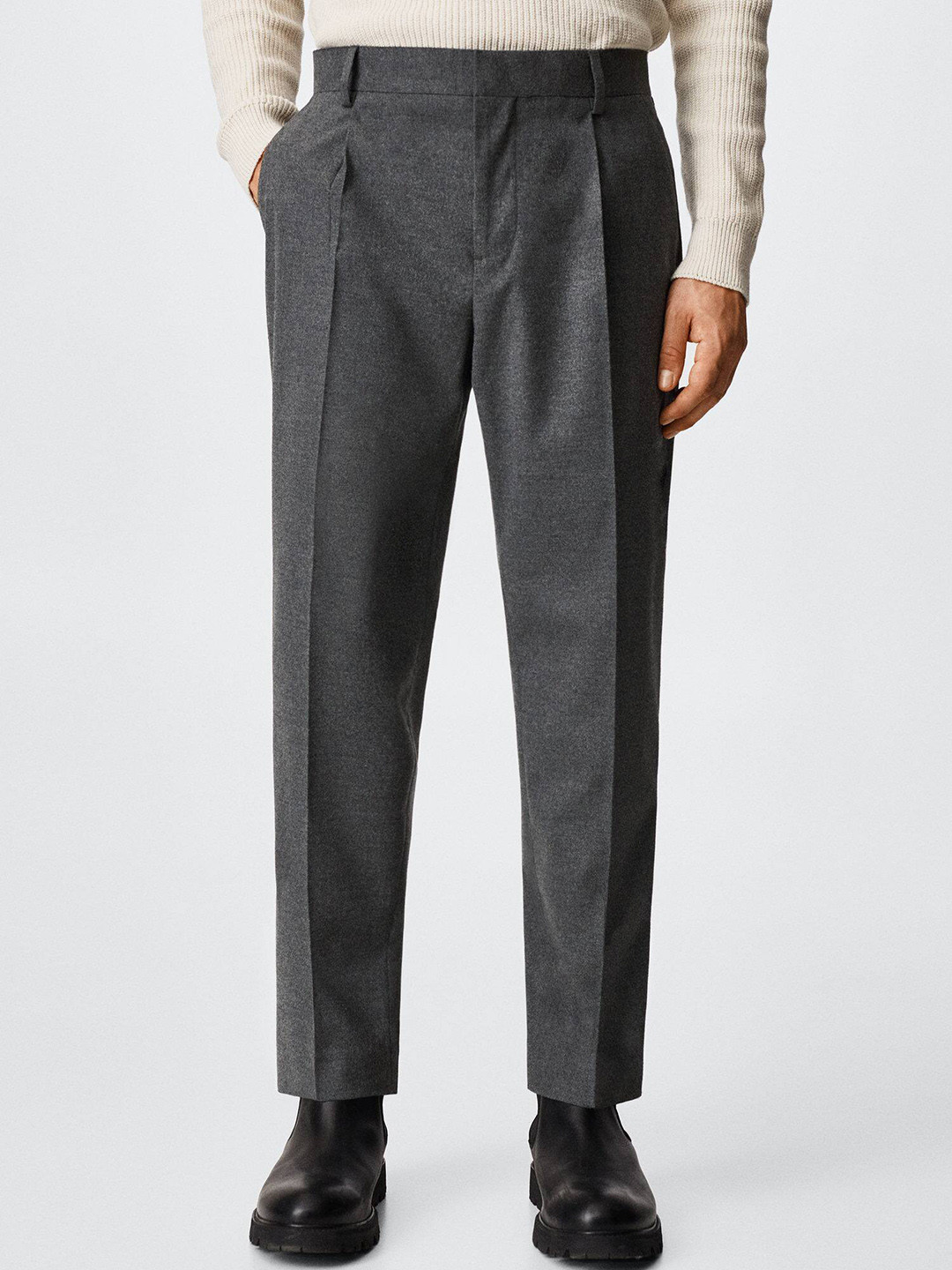 Buy MANGO MAN Pleated Trousers Trousers for Men 21065834 Myntra