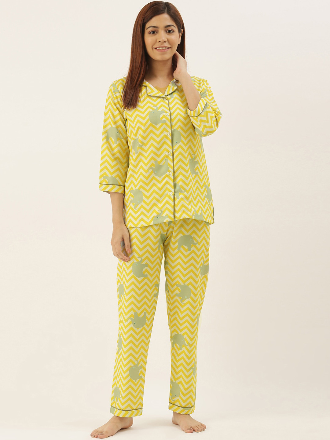 Buy Bannos Swagger Women Printed Night Suit Night Suits for Women 21070620 Myntra
