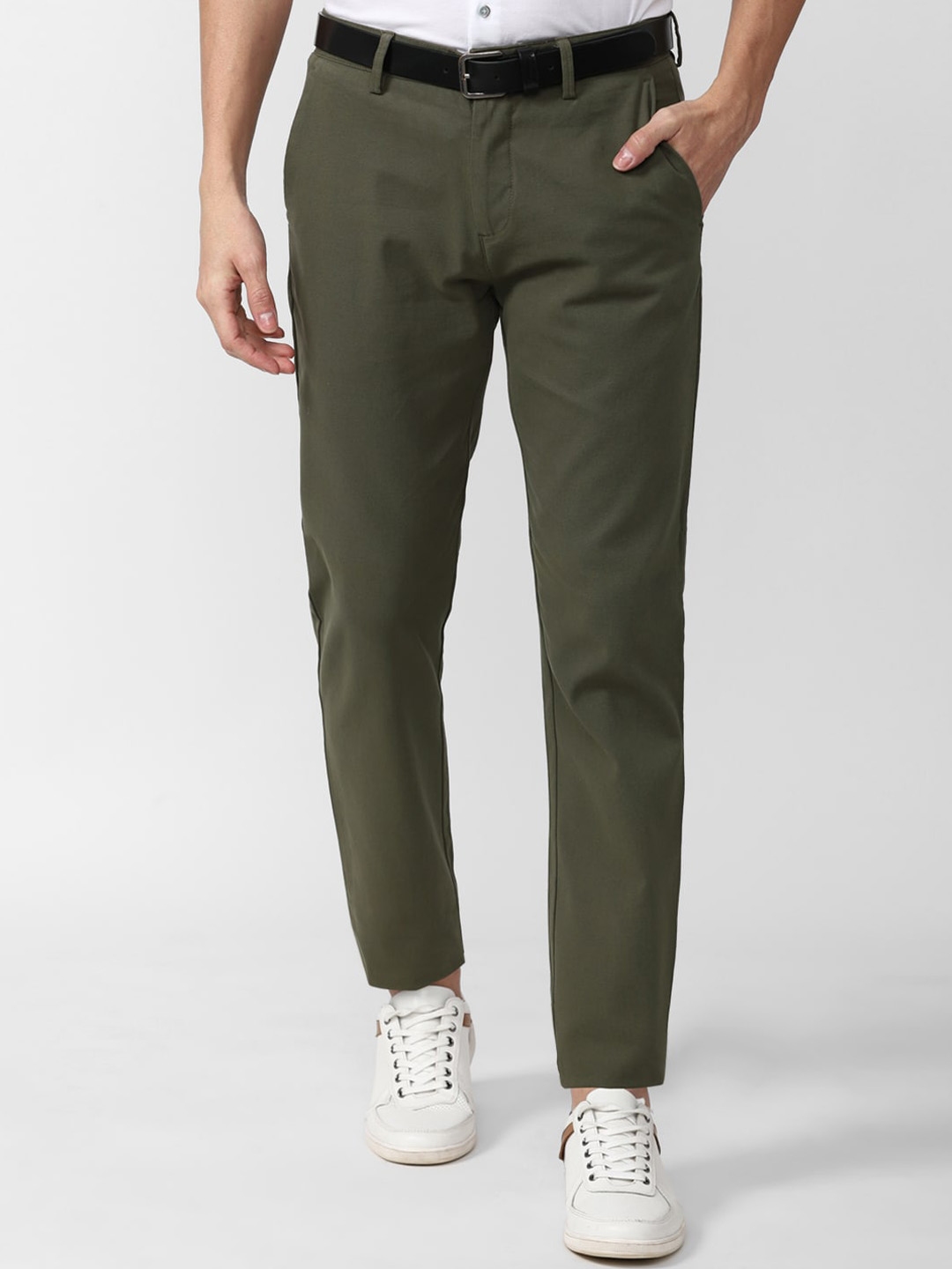 Buy Peter England Casuals Men Slim Fit Trousers - Trousers for Men ...