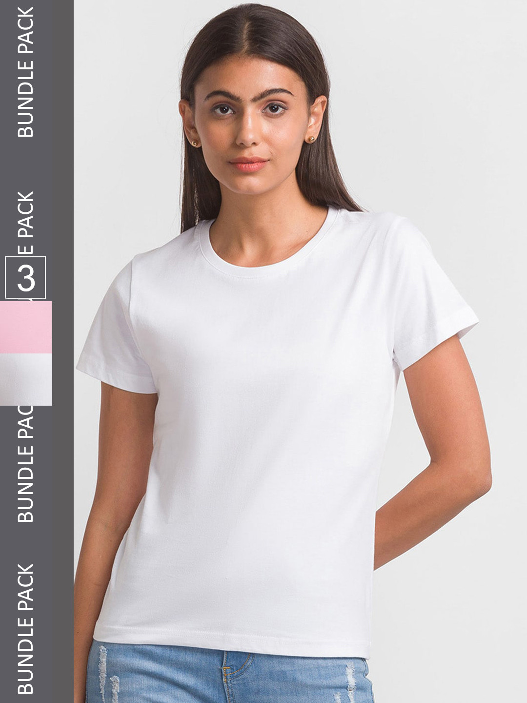 Buy FashionRack Women Cotton T Shirt Pack Of 3 Tshirts for Women
