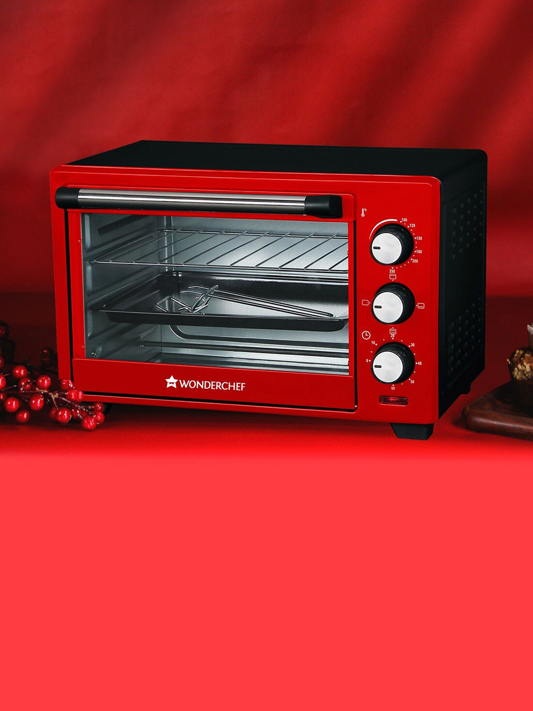 Buy Wonderchef Crimson Edge Oven Toaster Grill Rotisserie 1280W 19L