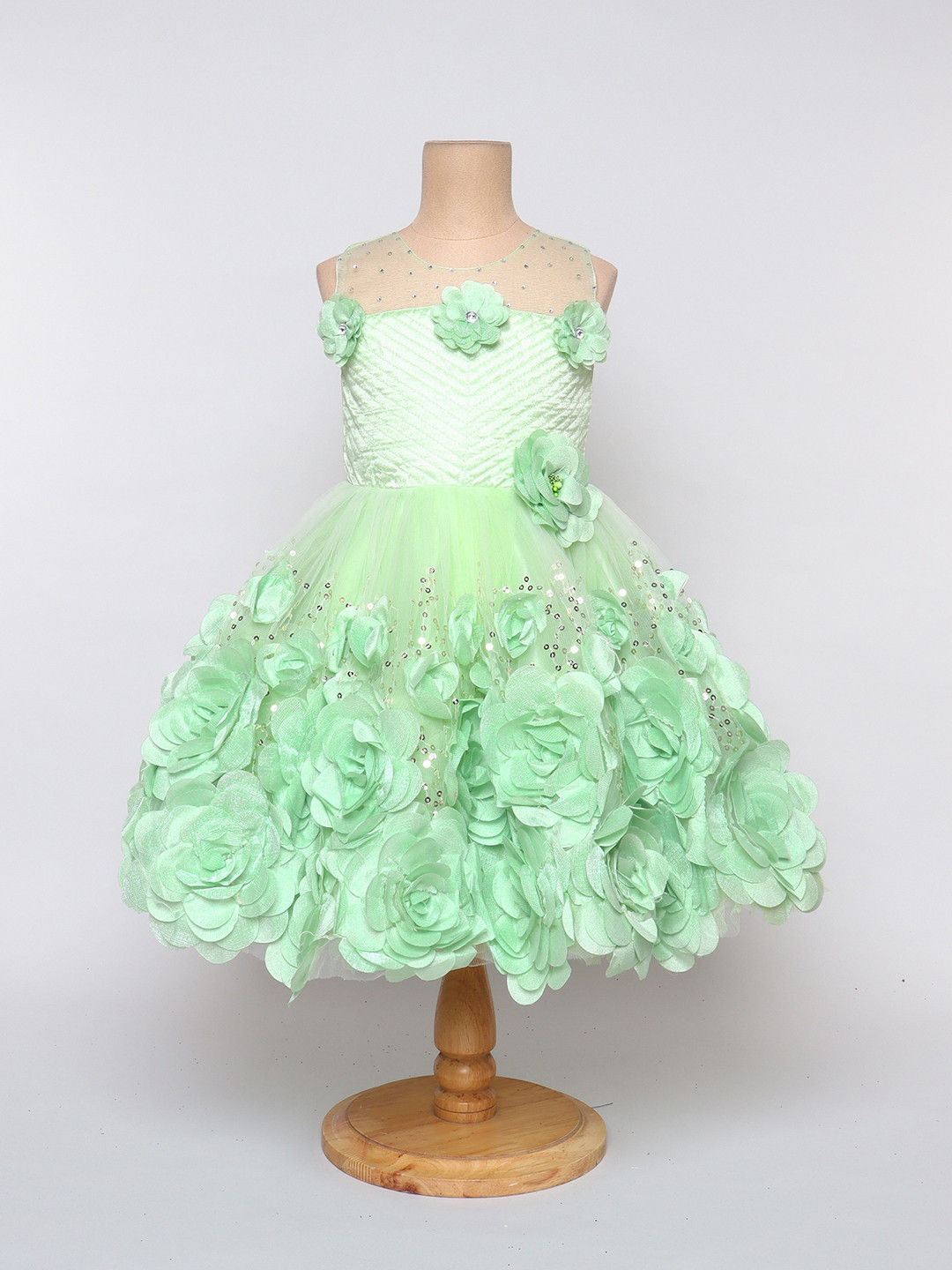 Elegant Imported Fabric Midi Dress for Girls