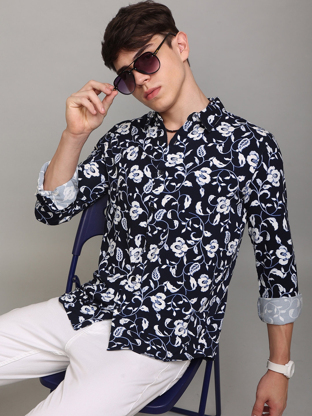 Buy Snitch Men Slim Fit Floral Printed Cotton Casual Shirt Shirts For Men 21101868 Myntra