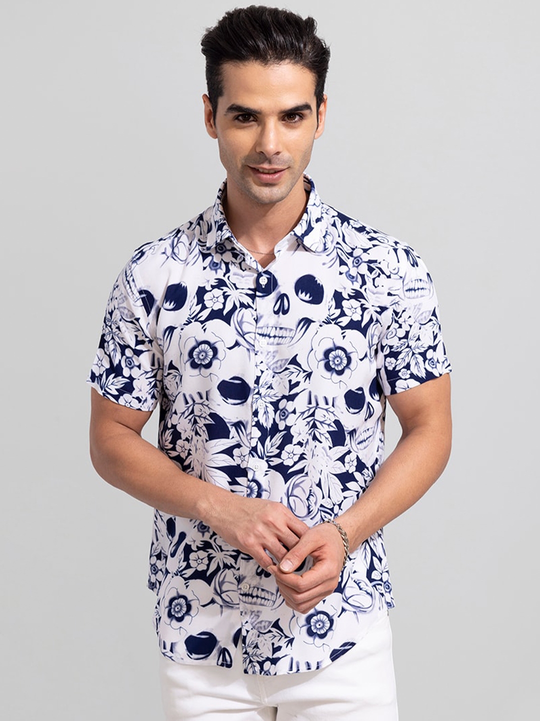 Buy Snitch Slim Fit Floral Printed Casual Shirt Shirts For Men 21101904 Myntra