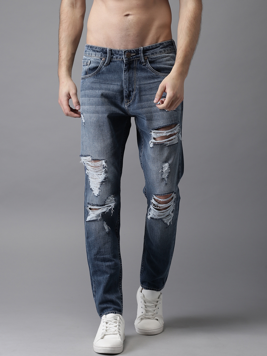 highly distressed jeans