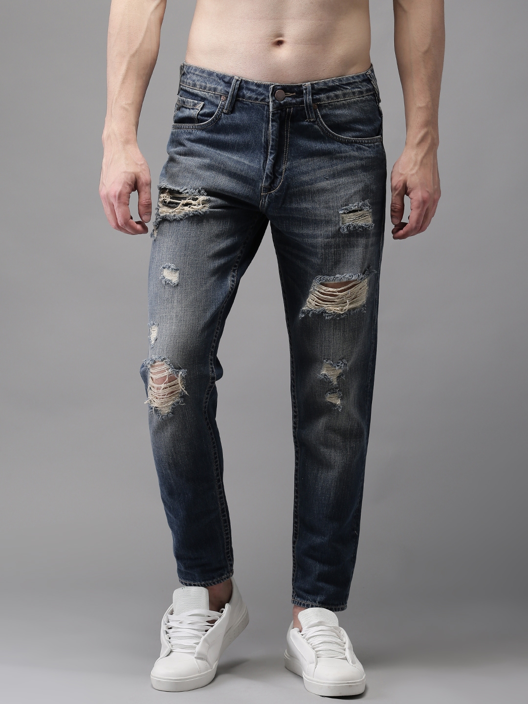 highly distressed jeans