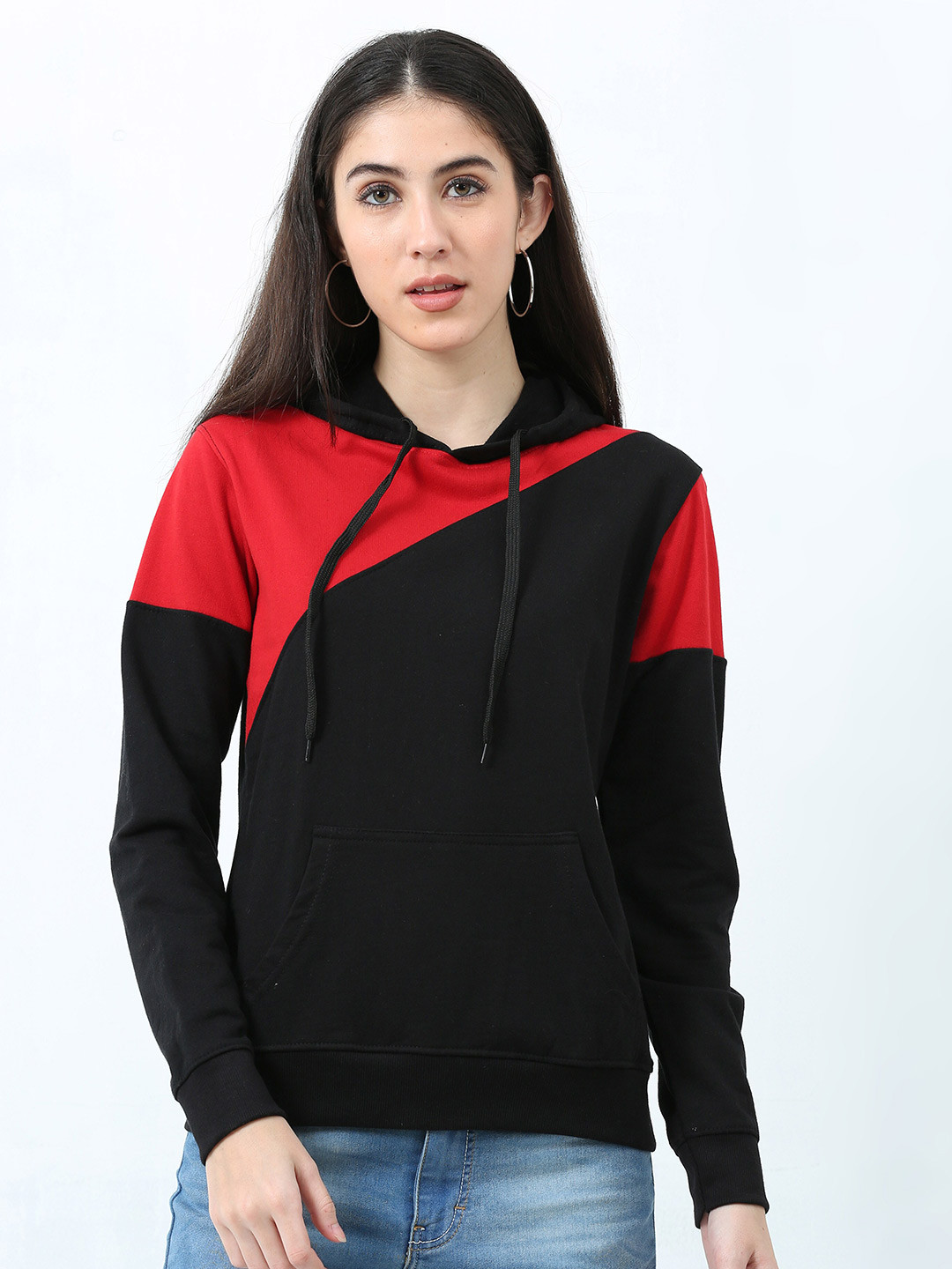 Fleximaa women's cotton hoodie clearance