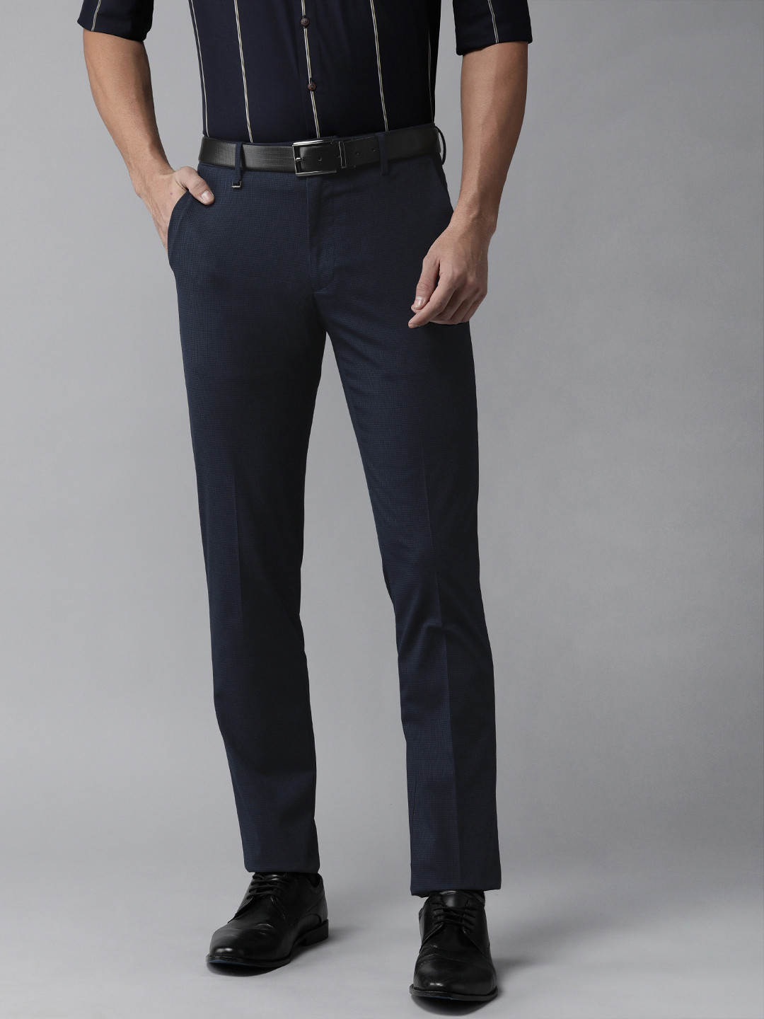 VogeLuxe | Men’s Slim Fit Flat-Front Dress Trousers main image 1